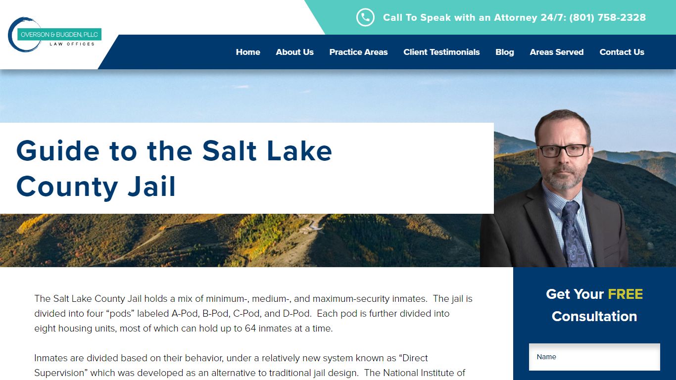 Guide to the Salt Lake County Jail: Darwin Overson